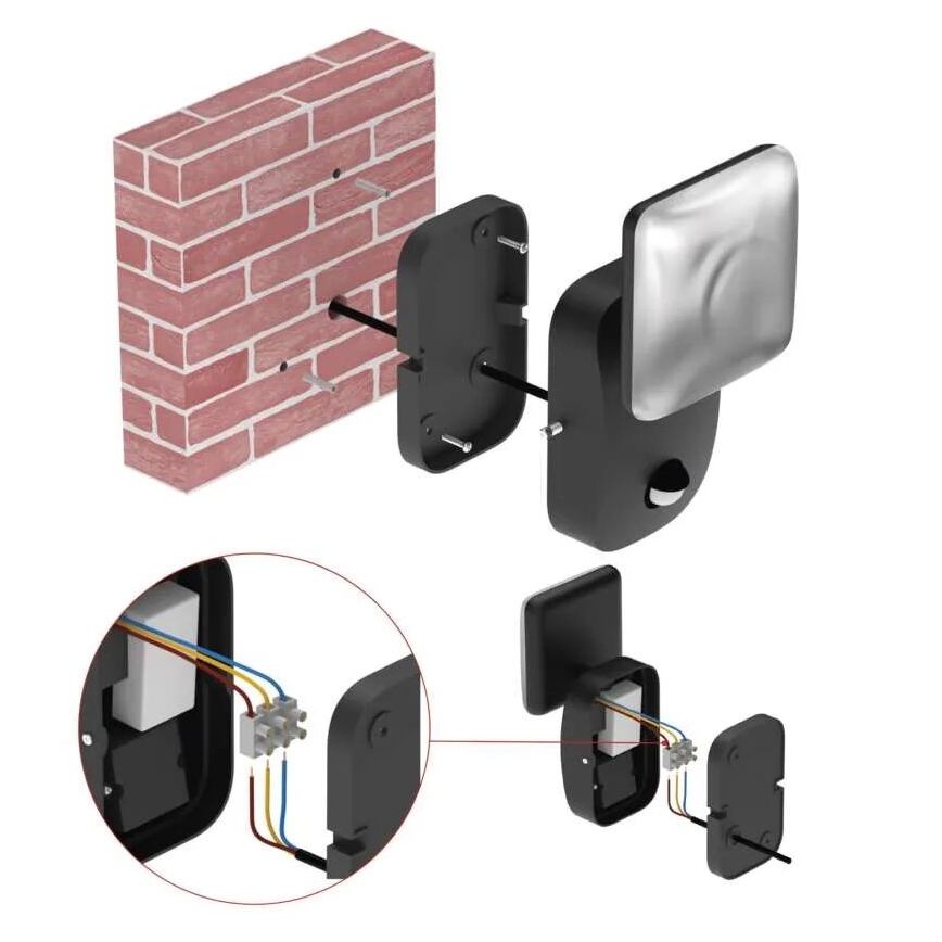 LED Utomhus flexibel vägglampa NIKA LED/12,5W/230V IP44