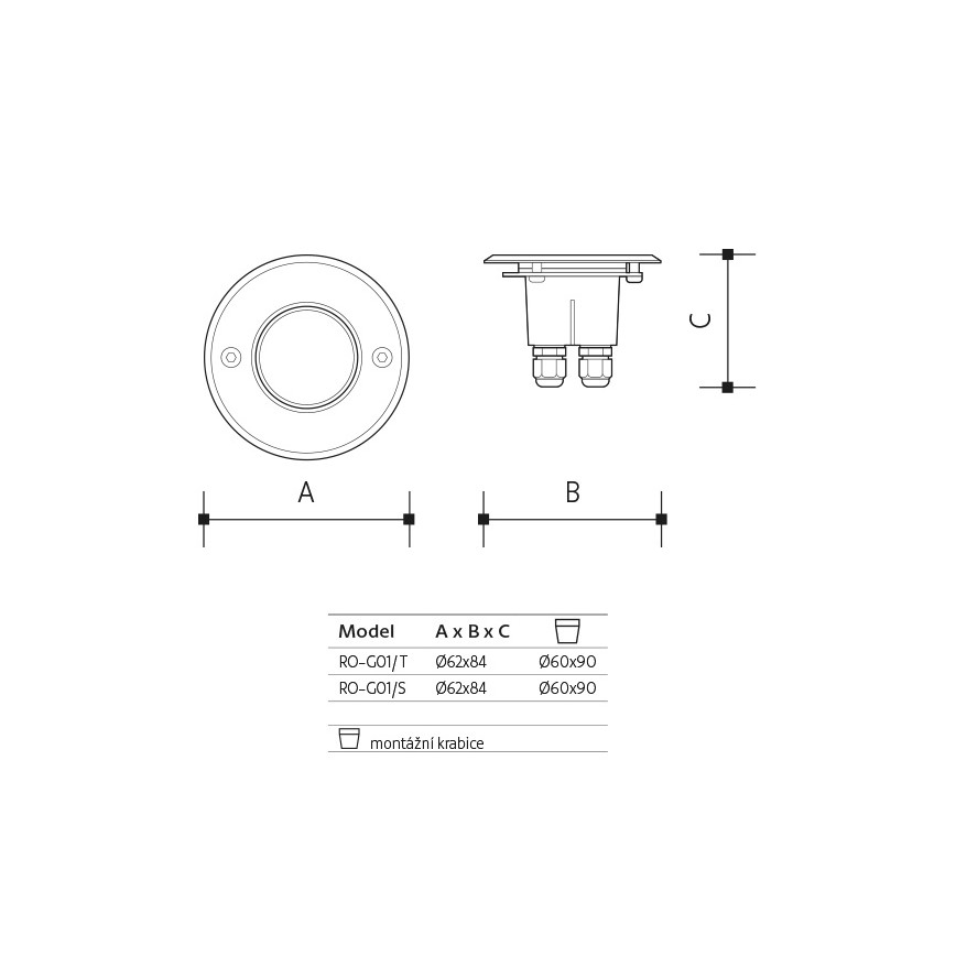 LED Utomhus infartsbelysning ROAD LED/0,5W/230V IP67 3000K