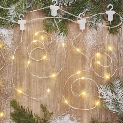 LED Utomhus julbelysning 100xLED/8 funktioner 7,9x0,7m IP44 varmvit