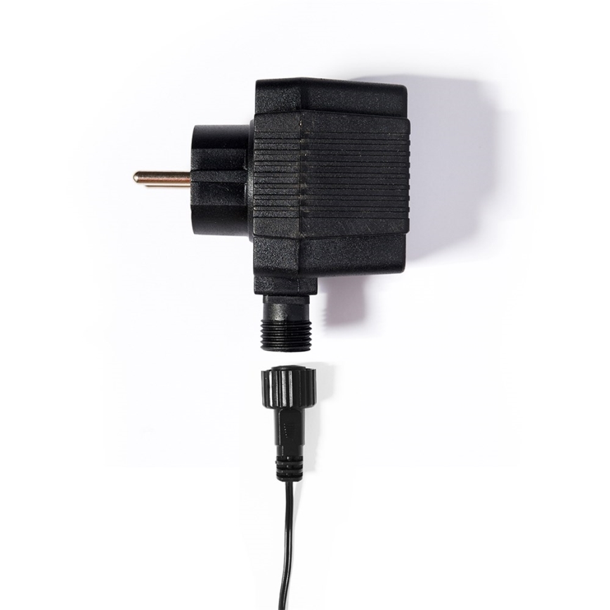 LED utomhusslinga för jul CONE FILAMENT 20xE10 19m, flerfärgad/varmvit, IP44, Tillverkad i Tjeckien