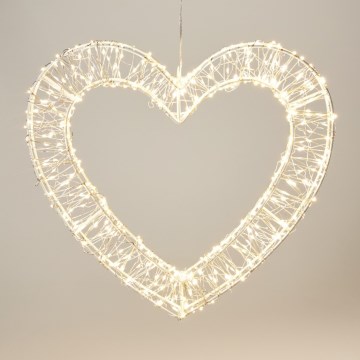 LED utomhus juldekoration 500xLED/6W/230V 36 cm IP44 varmvit hjärta/vit