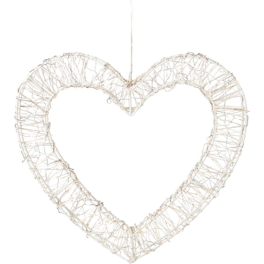 LED utomhus juldekoration 500xLED/6W/230V 36 cm IP44 varmvit hjärta/vit