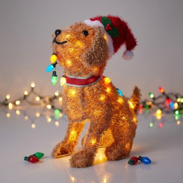 LED utomhus juldekoration 70xLED/230V 55 cm IP44 hund