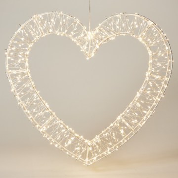 LED utomhus juldekoration 720xLED/6W/230V 46 cm IP44 varmvit hjärta/vit