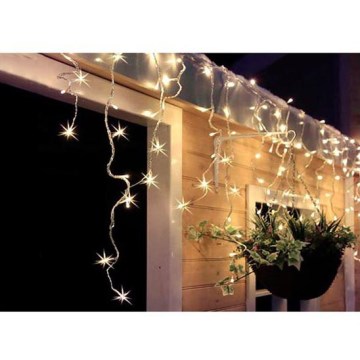 LED utomhus julgardin 360xLED/8 funktioner 15 m IP44 varmvit