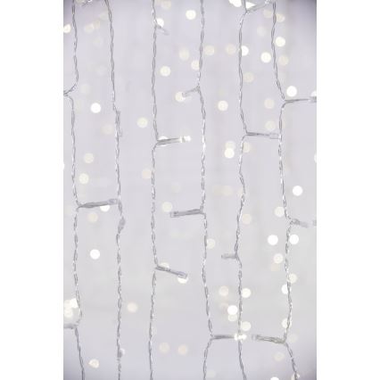 LED Utomhus julgardin CURTAIN 480xLED/8,4W/230V 3x3 m IP44 kall vit
