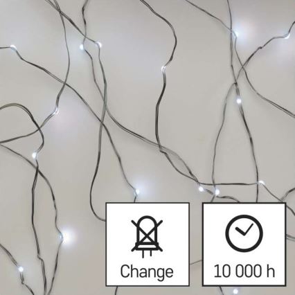 LED utomhus julkedja  100xLED/15m IP44 kall vit 