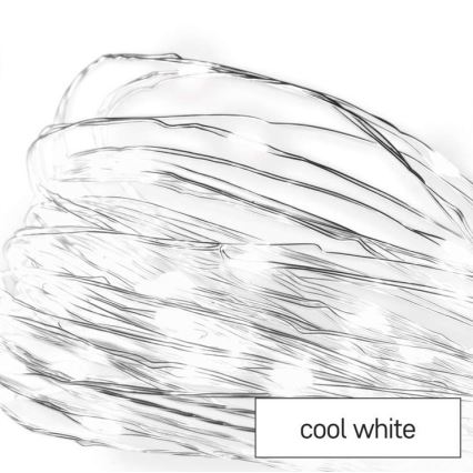 LED utomhus julkedja  100xLED/15m IP44 kall vit 