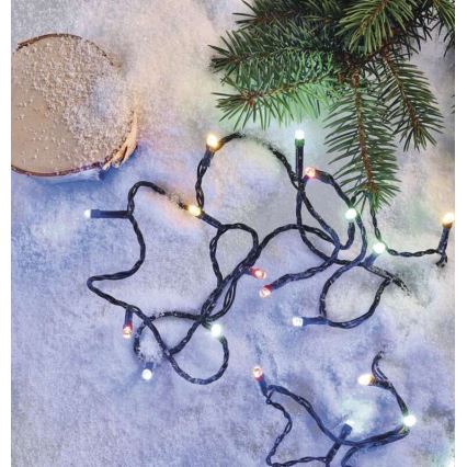 LED utomhus julkedja  120xLED/8 funktioner 17m IP44 flerfärgade