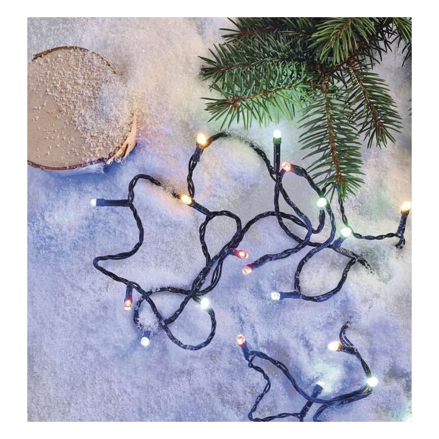 LED utomhus julkedja  120xLED/8 funktioner 17m IP44 flerfärgade