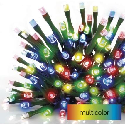 LED utomhus julkedja  120xLED/8 funktioner 17m IP44 flerfärgade