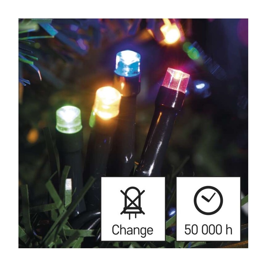 LED utomhus julkedja  180xLED/23m IP44 flerfärgade