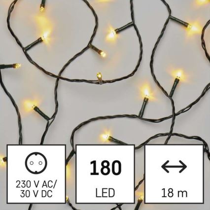 LED utomhus julkedja  180xLED/23m IP44 varm vit