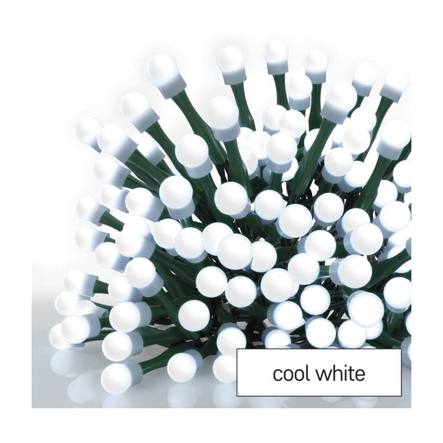 LED utomhus julkedja  200xLED/25m IP44 kall vit 