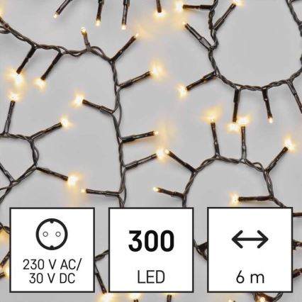 LED utomhus julkedja 300xLED/11m IP44 varm vit