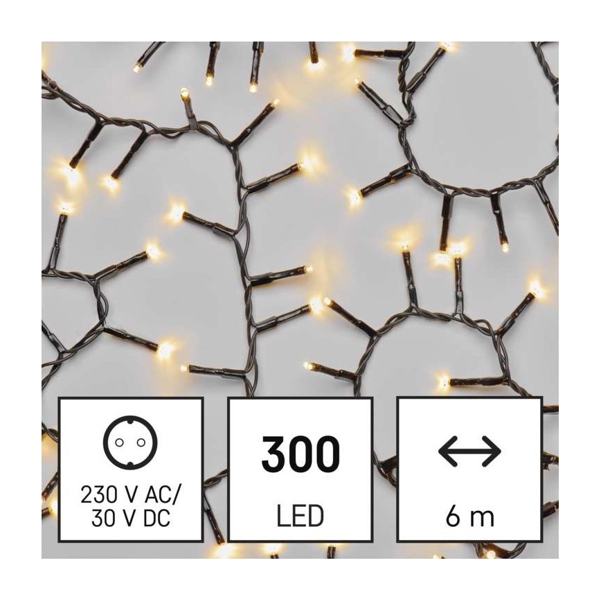 LED utomhus julkedja 300xLED/11m IP44 varm vit