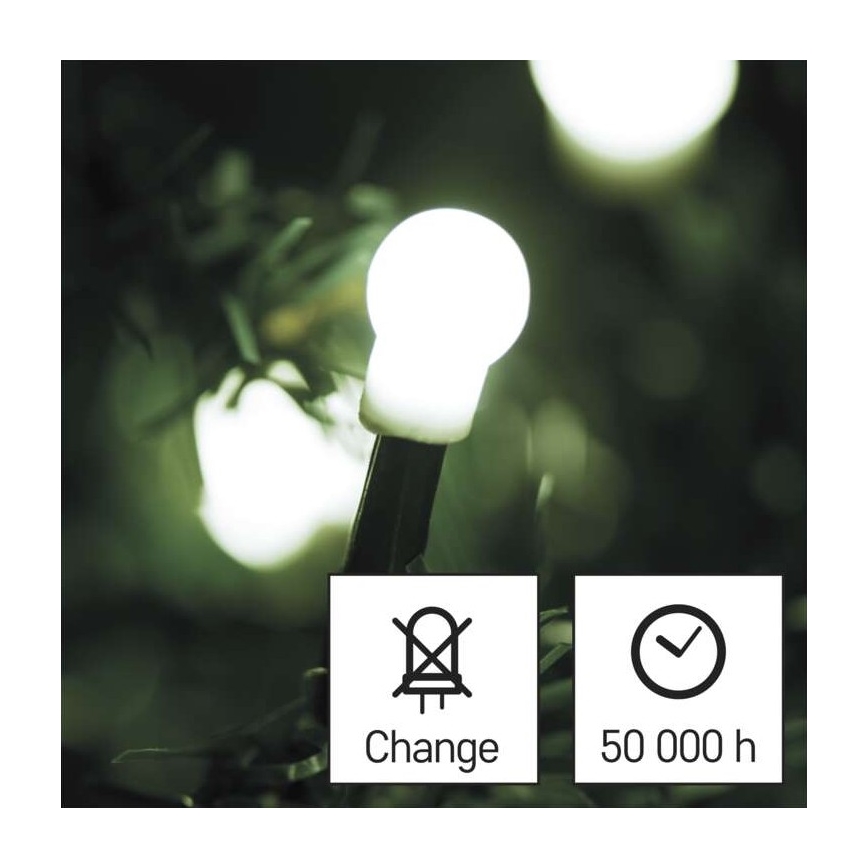 LED utomhus julkedja 300xLED/35m IP44 kall vit
