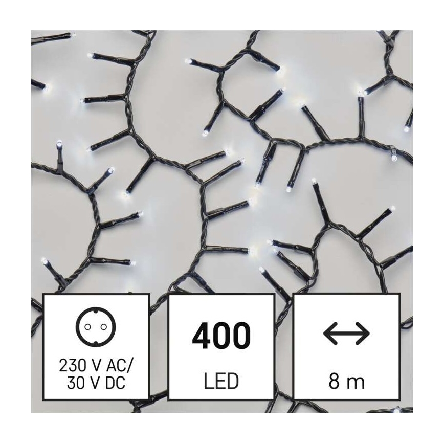 LED utomhus julkedja  400xLED/13m IP44 kall vit 