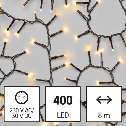 LED utomhus julkedja  400xLED/13m IP44 varm vit 