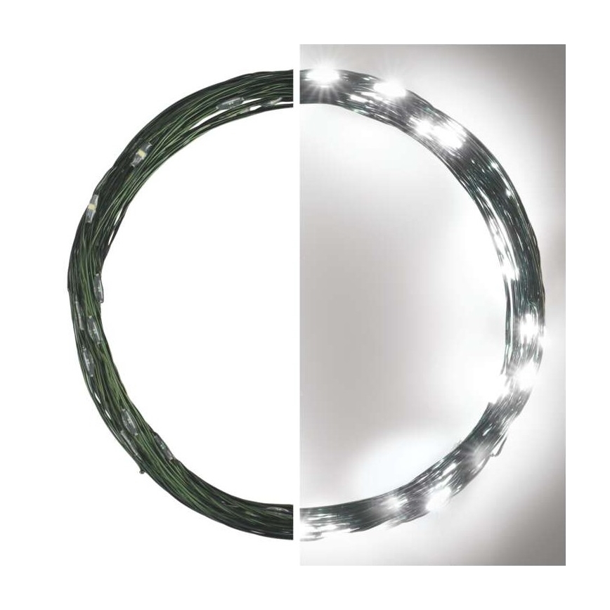 LED utomhus julkedja  40xLED/9m IP44 kall vit 