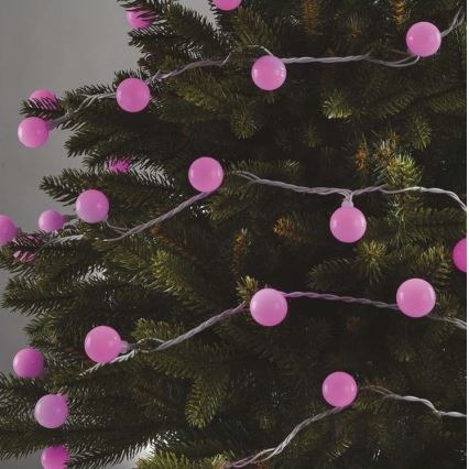 LED utomhus julkedja  40xLED/9m IP44 rosa 