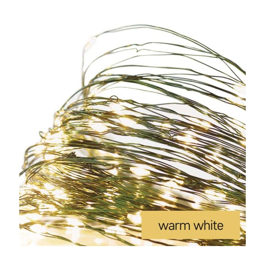 LED utomhus julkedja  40xLED/9m IP44 varm vit 