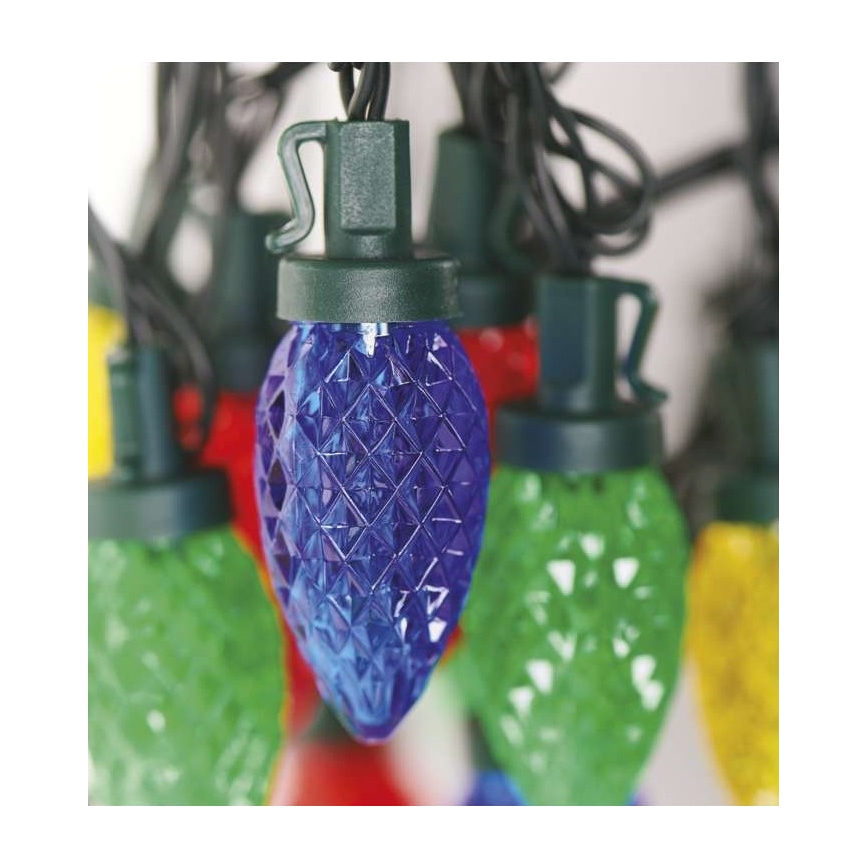 LED utomhus julkedja 50xLED/8 funktioner 14,8m IP44 flerfärgade