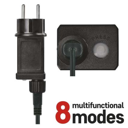 LED utomhus julkedja 50xLED/8 funktioner 14,8m IP44 flerfärgade