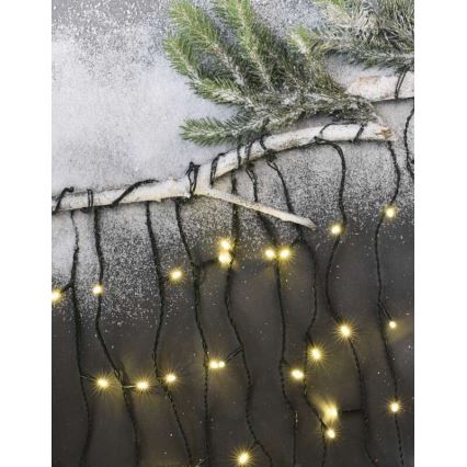 LED utomhus julkedja 600xLED/8 funktioner 15m IP44 varm vit