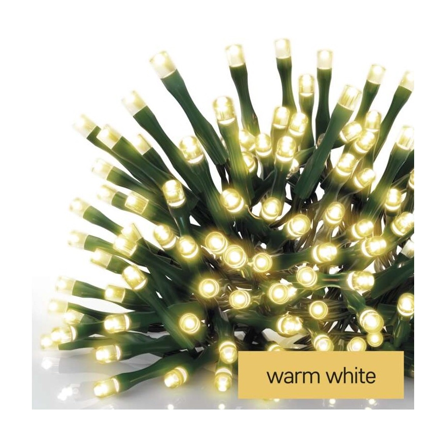 LED utomhus julkedja 600xLED/8 funktioner 15m IP44 varm vit