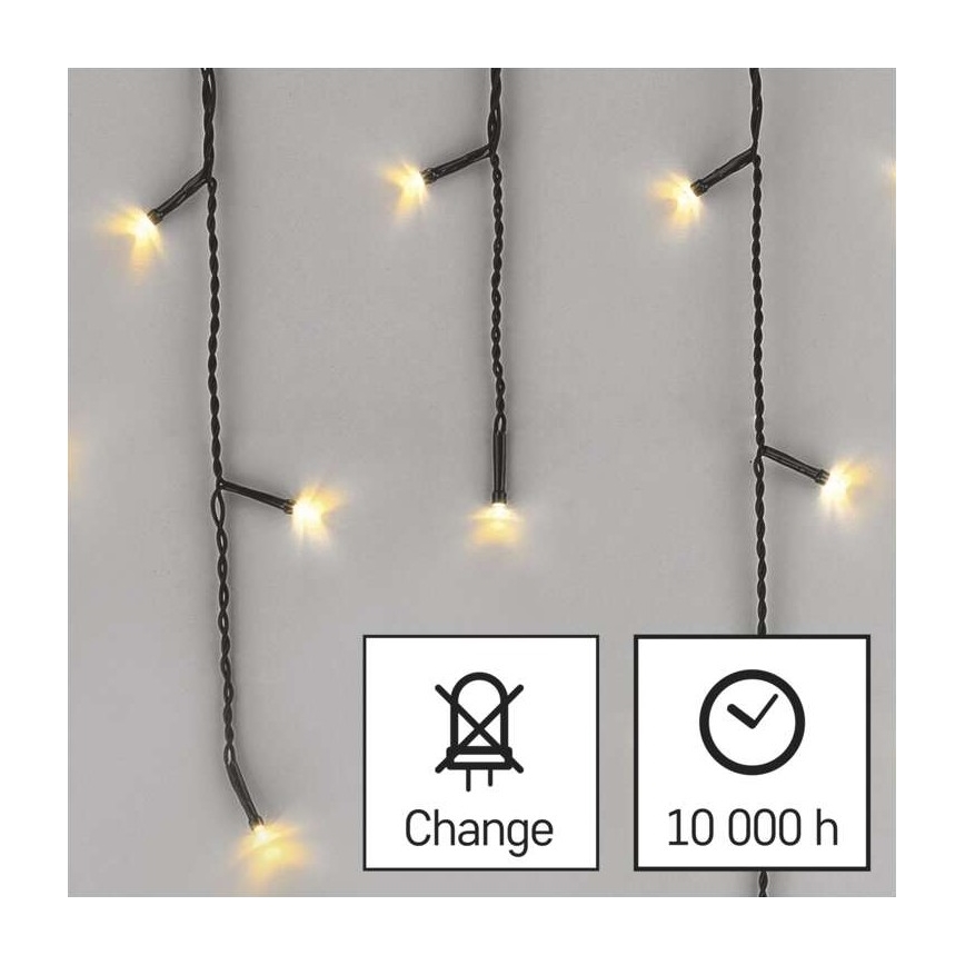 LED utomhus julkedja 600xLED/8 funktioner 15m IP44 varm vit