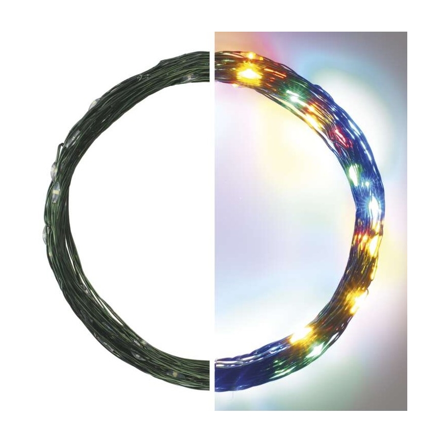 LED utomhus julkedja  75xLED/12,5m IP44 flerfärgade