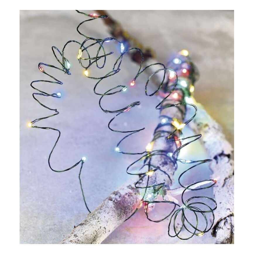 LED utomhus julkedja  75xLED/12,5m IP44 flerfärgade