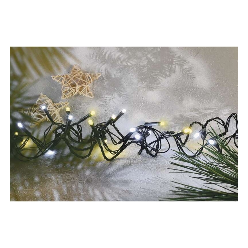 LED utomhus julkedja  80xLED/2 funktioner 13m IP44 varm/kall vit