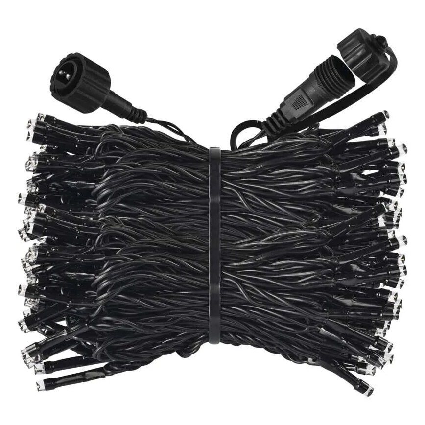 LED utomhus julslinga 100xLED/10m IP44 kallvit