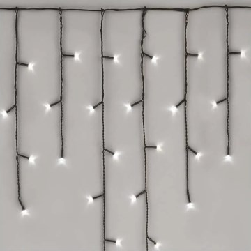 LED utomhus julslinga 100xLED/2,5x0,9m IP44 kallvit