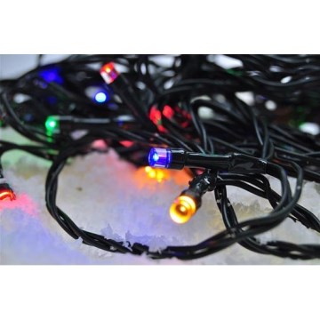 LED utomhus julslinga 100×LED/8 funktioner IP44 13 m flerfärgad