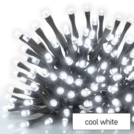 LED utomhus julslinga 50xLED/5m IP44 kallvit