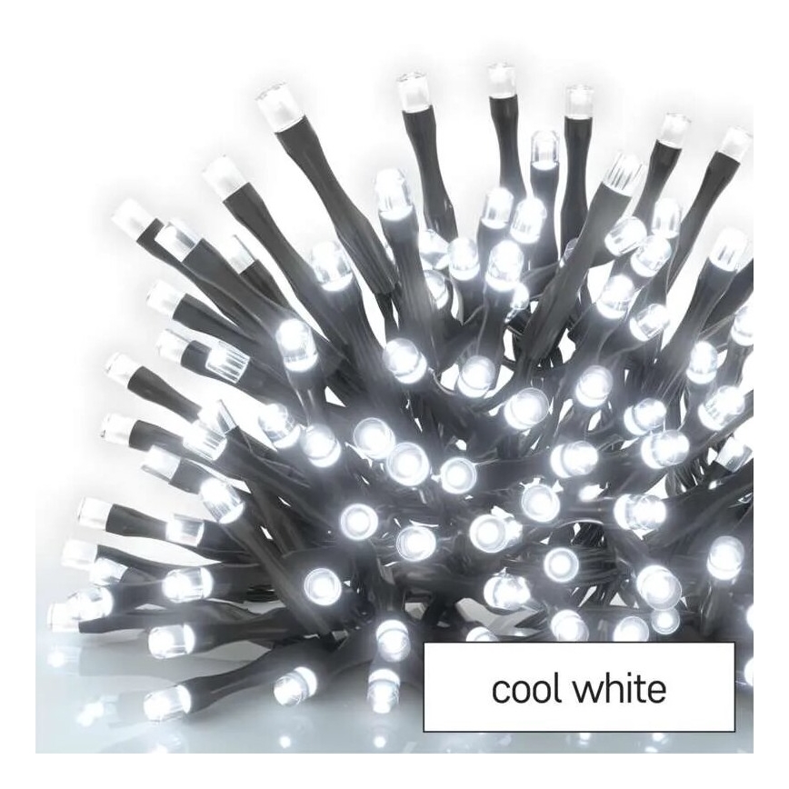 LED utomhus julslinga 50xLED/5m IP44 kallvit