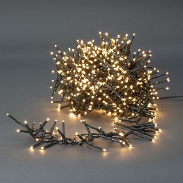 LED utomhus julslinga 768 LED/7 funktioner 8,6 m IP44 varmvit