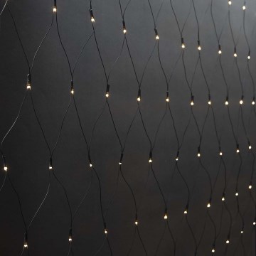 LED utomhus ljusgardin 160 LED/7 funktioner 5 m IP44 varmvit