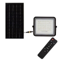 LED Utomhus ljusreglerad solcell strålkastare LED/10W/3,2V IP65 6400K svart + fjärrkontroll