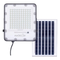 LED Utomhus ljusreglerad solcell strålkastare LED/50W/3,2V 4500K IP65 svart + fjärrkontroll