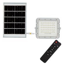 LED Utomhus ljusreglerad solcell strålkastare LED/6W/3,2V IP65 6400K vit + fjärrkontroll