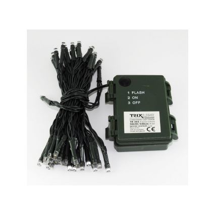 LED Utomhus ljusslinga 5,4 m 50xLED/3xAA 6500 K IP44