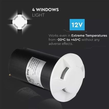 LED Utomhus navigationsljus LED/1W/12V IP67
