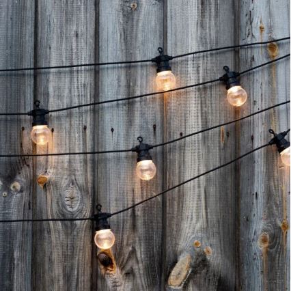 LED Utomhus slinga STRING 5m 10xLED/0,4W/24/230V 3000K IP44