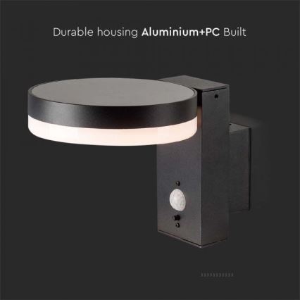 LED Utomhus solvägglampa med sensor LED/5,5W/3,7V 3000K IP54 2000 mAh