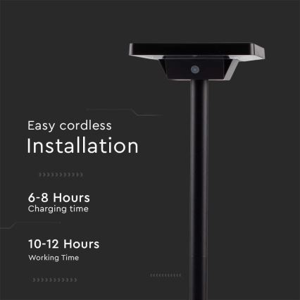 LED utomhus solcellslampa 2i1 LED/2W/3,7V IP65 3000/4000/6500K 2600 mAh