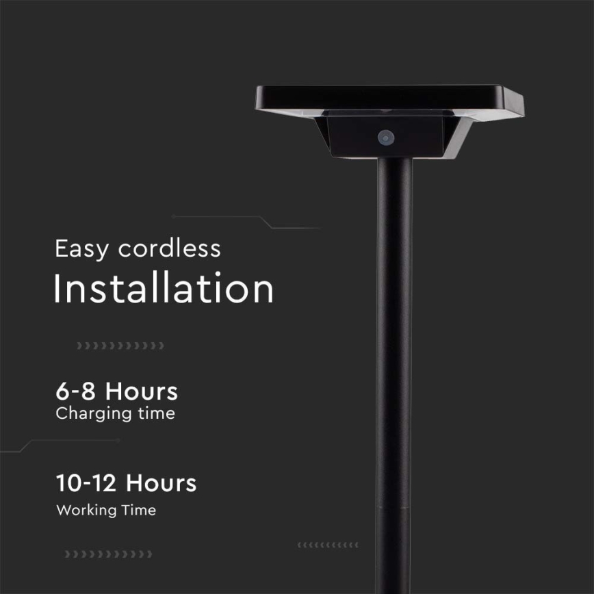 LED utomhus solcellslampa 2i1 LED/2W/3,7V IP65 3000/4000/6500K 2600 mAh